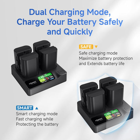 Accsoon TOPRIG 4-Bay LP-E6 Fast Charger