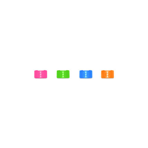 RODE COLORS 3 Set of Color-Coded Windshields, Rings & Tags for Wireless GO & Lavalier II (Set of 4)