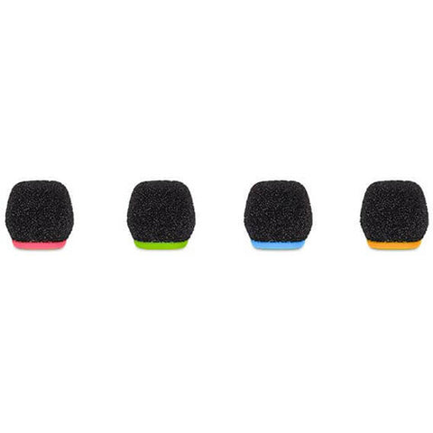 RODE COLORS 3 Set of Color-Coded Windshields, Rings & Tags for Wireless GO & Lavalier II (Set of 4)