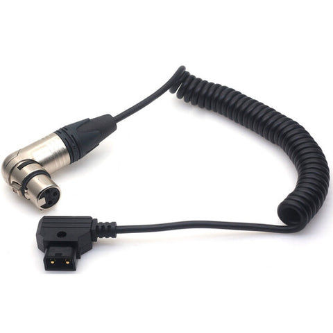 DigitalFoto Coiled D-Tap to Neutrik XLR 3-Female Power Cable for SmallHD Cine 24 Monitor (13" to 19")