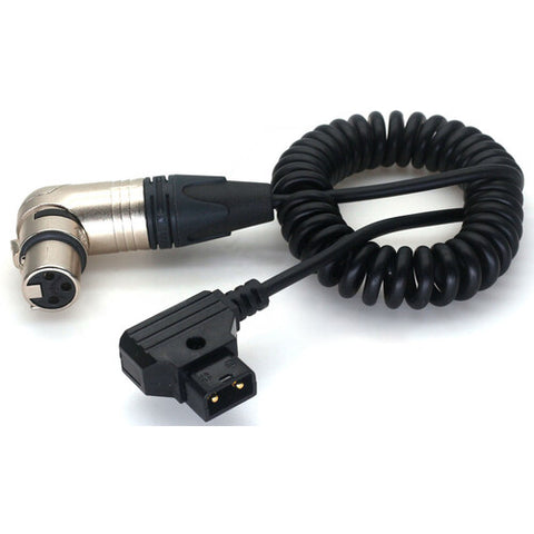 DigitalFoto Coiled D-Tap to Neutrik XLR 3-Female Power Cable for SmallHD Cine 24 Monitor (13" to 19")