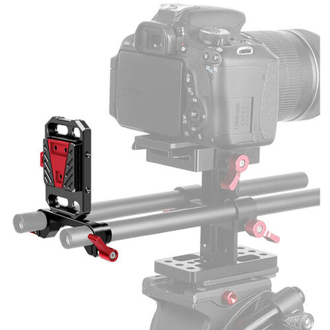 DigitalFoto DF-8004S Mini V-Mount Battery Plate w/ 15mm LWS Rod Clamp