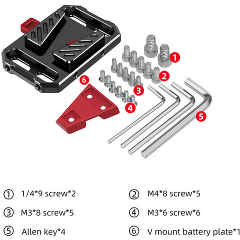 DigitalFoto DF-8004S Mini V-Mount Battery Plate w/ 15mm LWS Rod Clamp