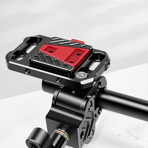 DigitalFoto DF-8004S Mini V-Mount Battery Plate w/ 15mm LWS Rod Clamp