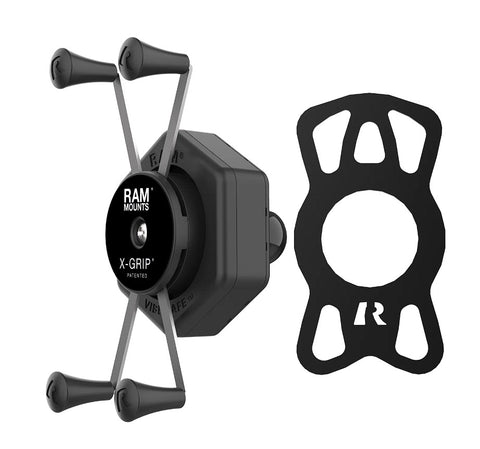 RAM Mount X-Grip Large Phone Holder w/ 1" Ball and Vibe-Safe Adapter