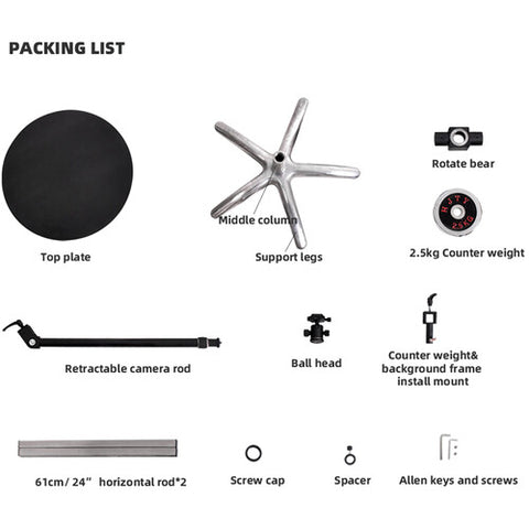 DigitalFoto V360PRO Spinning Platform w/ Background Frame