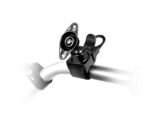 RAM EZ-Strap™ Rail Mount w/ Double 1" Ball and Diamond Base Adapter