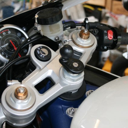 Base de tige de fourche de moto RAM avec boule de 1 "