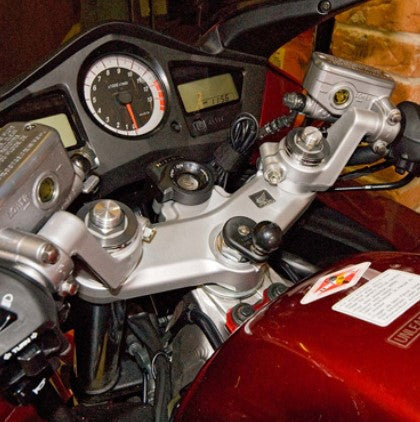 Base de tige de fourche de moto RAM avec boule de 1 "