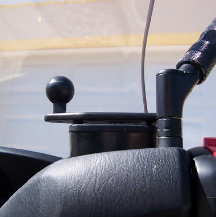 Base de couverture de réservoir étendue pour moto à montage RAM avec boule de 1 "