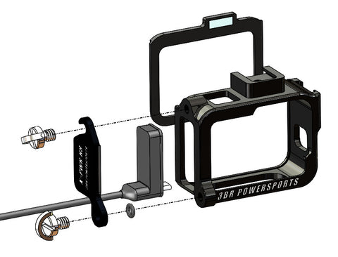 X-PWR-H8 All-weather, External Power kit W/ Aluminum housing for Hero8 Black