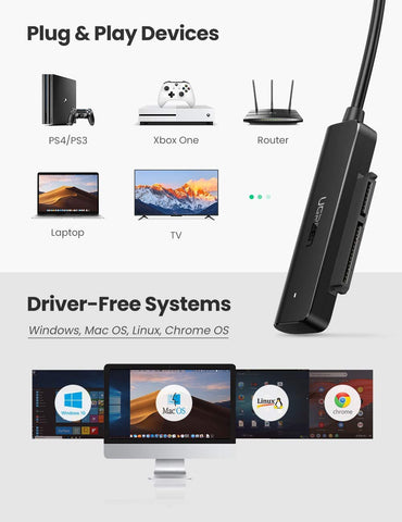 USB 3.0 Cable Adapter for SATA III 2.5" SSD Drive