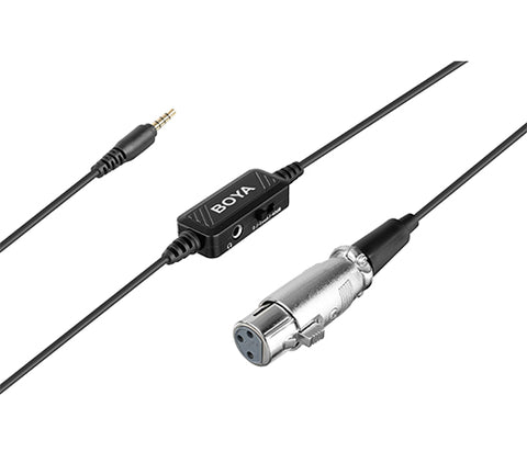 BOYA BCA6 XLR to 3.5mm Plug Microphone Cable Adapter
