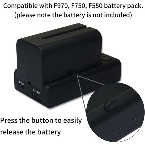 AndyCine NP-F Battery Plate w/ D-Tap & USB Outputs