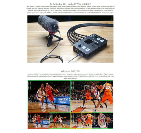 Mélangeur vidéo multiformat LIVEPRO L1