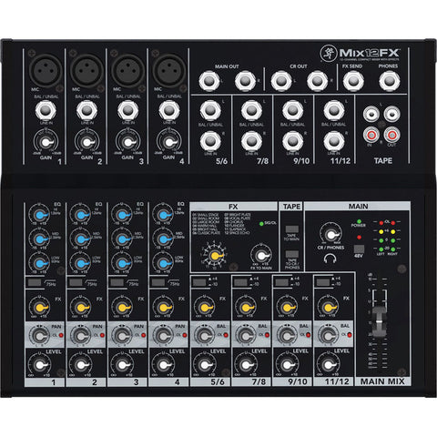 Mackie Mix12FX Compact 12-Channel Mixer w/ Effects