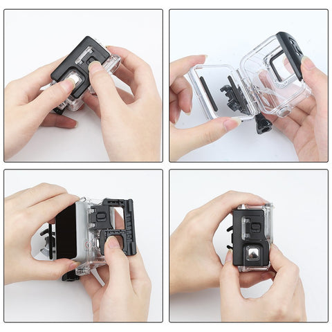 Waterproof Housing for Hero7 White & Silver