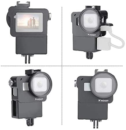 Aluminum Case w/ Audio Adapter Holder for GoPro Hero5/6/7 Black