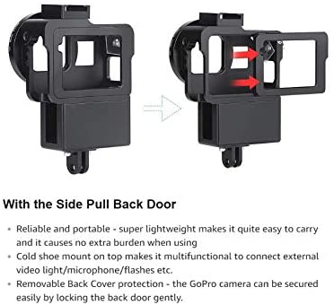 Aluminum Case w/ Audio Adapter Holder for GoPro Hero5/6/7 Black