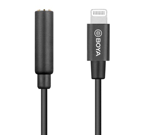 BOYA BY-K3 3.5mm TRRS to Lightning Adapter Cable