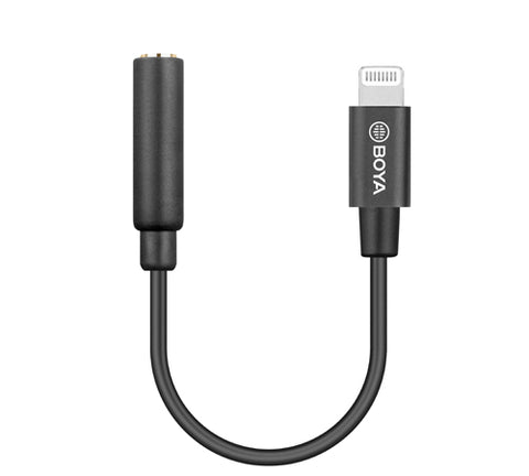 BOYA BY-K3 3.5mm TRRS to Lightning Adapter Cable