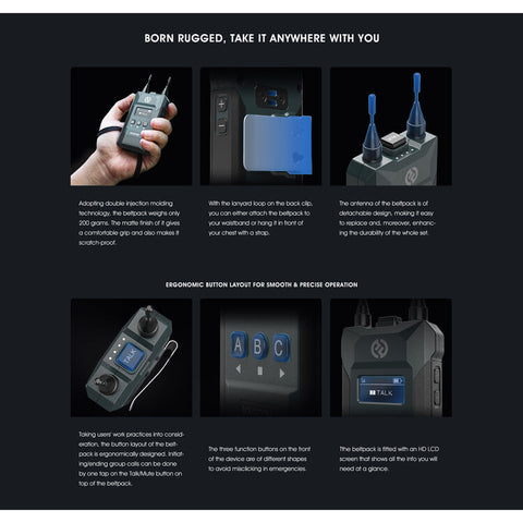 Hollyland Solidcom M1 Full-Duplex Wireless Intercom Solution (8 Beltpacks)