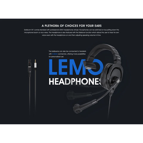 Hollyland Solidcom M1 Full-Duplex Wireless Intercom Solution (8 Beltpacks)