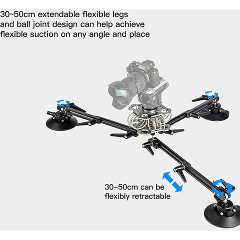 DigitalFoto Suction Cup Car Mounting System w/ Safety Strap + Vibration Isolator