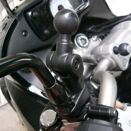 Rétroviseur de moto torsadé et inclinable à montage RAM, base sphérique de 1 "