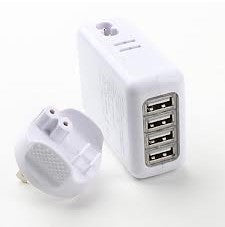 4-Port USB International Wall Charger
