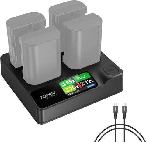 Accsoon TOPRIG 4-Bay LP-E6 Fast Charger