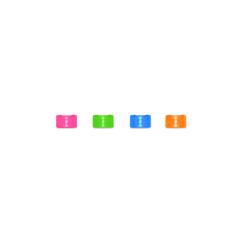 RODE COLORS 3 jeux de pare-brise, anneaux et étiquettes à code couleur pour Wireless GO et Lavalier II (Ensemble de 4)