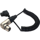 DigitalFoto Coiled D-Tap to Neutrik XLR 3-Female Power Cable for SmallHD Cine 24 Monitor (13" to 19")