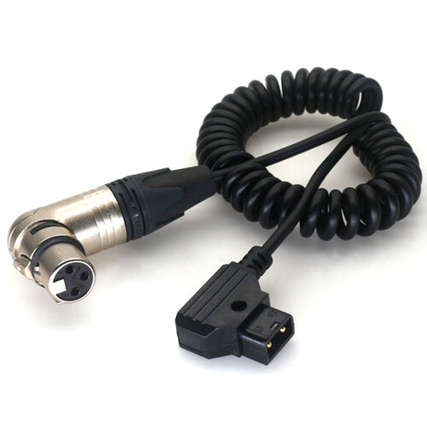 DigitalFoto Coiled D-Tap to Neutrik XLR 3-Female Power Cable for SmallHD Cine 24 Monitor (13" to 19")