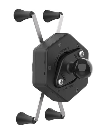 RAM Mount X-Grip Large Phone Holder w/ 1" Ball and Vibe-Safe Adapter