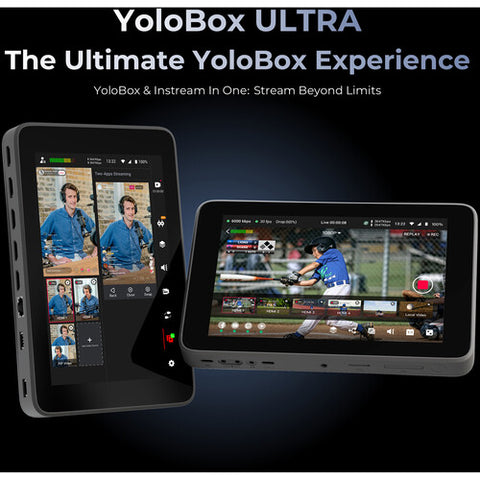 YoloLiv YoloBox Ultra Encodeur/streameur multicaméra portable, commutateur/moniteur et enregistreur