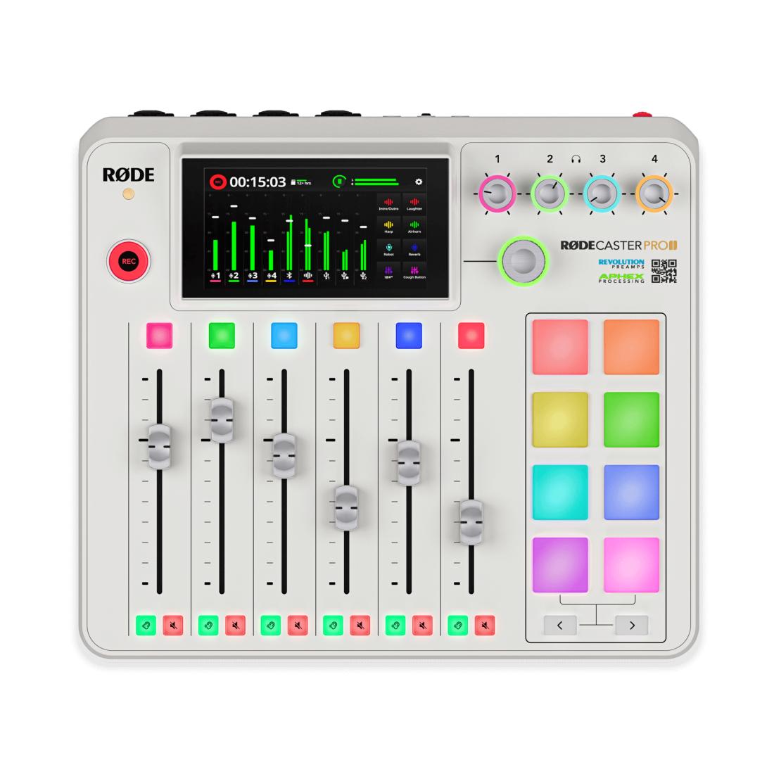 Rode RODECaster Pro II White edition Onboard TV