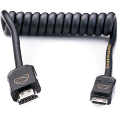 Câble spiralé Atomos AtomFLEX HDMI (Type-A) mâle vers Mini-HDMI (Type-C) mâle (12 à 24")