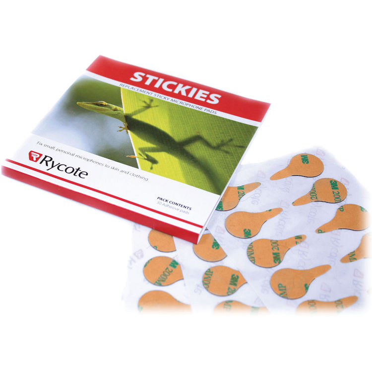 Tampons adhésifs Rycote Stickies Lavalier (lot de 100)