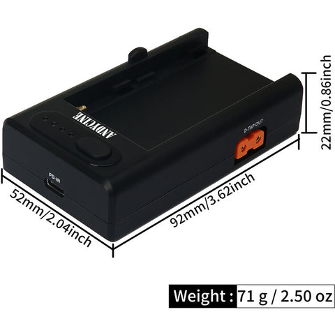 AndyCine NP-F Battery Plate w/ D-Tap & USB Outputs