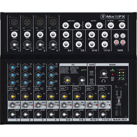 Mackie Mix12FX Console de mixage compacte 12 canaux avec effets