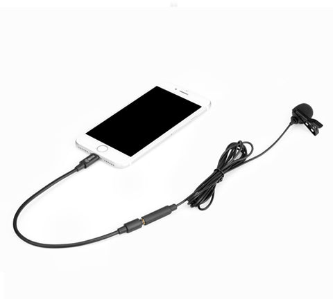 BOYA M2 Clip-on Lavalier Microphone for iOS devices
