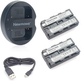 Newmowa NP-F550 Replacement Battery (2-Pack) & Charger Kit