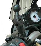 Rétroviseur de moto torsadé et inclinable à montage RAM, base sphérique de 1 "